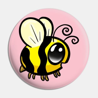 Little Bumble Bee Cartoon Illustration Pin