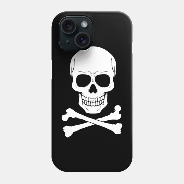 Calavera Pirata Phone Case by w.d.roswell