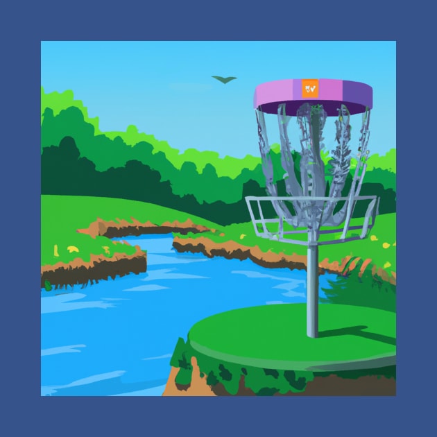 Disc Golf Along Side a River by Star Scrunch