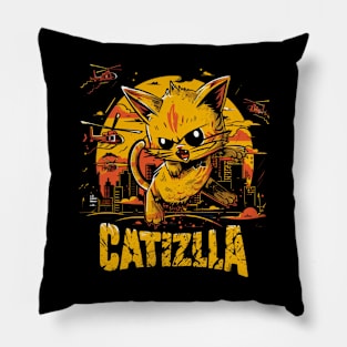 Catzilla Cat Roaring Kitty Charm Attack Pillow