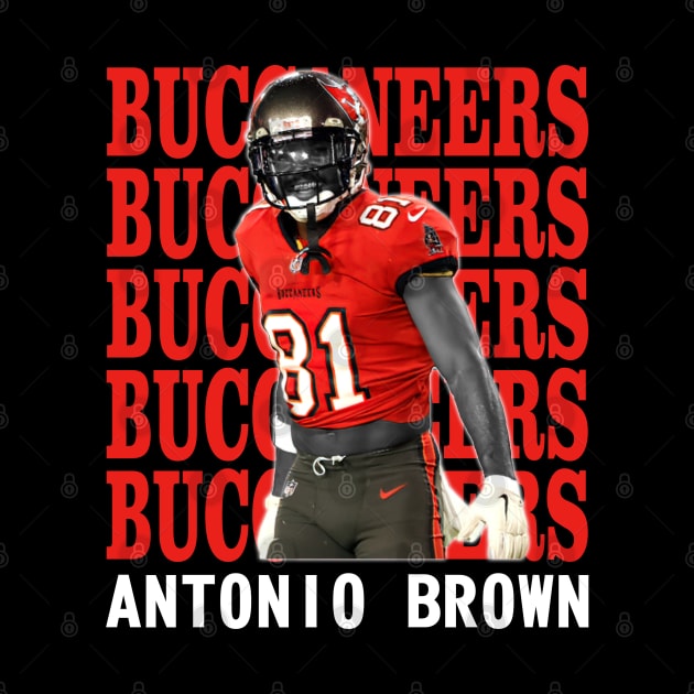 Tampa Bay Buccaneers Antonio Brown 81 by Thejockandnerd