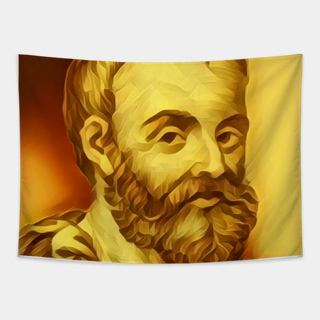 Galen Golden Portrait | Galen Artwork 10 Tapestry by JustLit