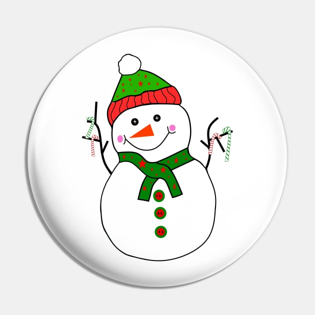 CUTE Snowman Pin by SartorisArt1