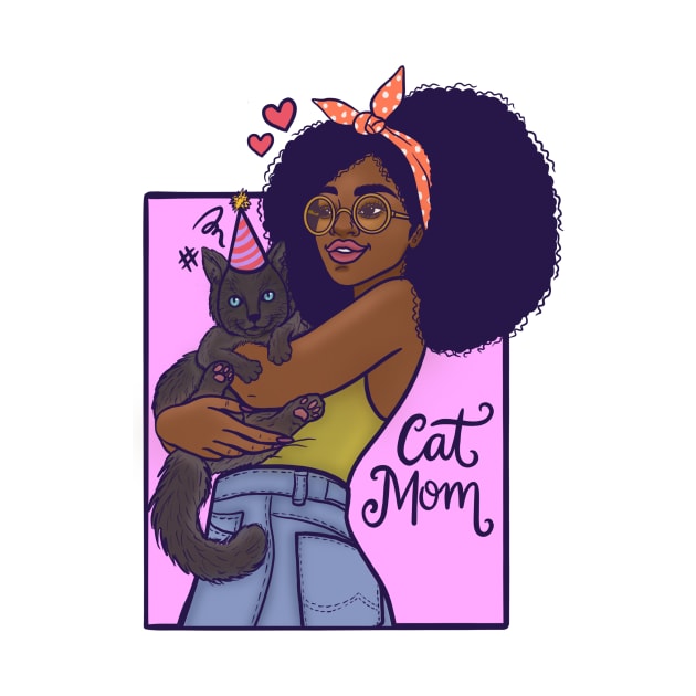 Cat mom by @isedrawing
