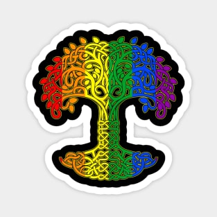 Tree  LGBTQ Cool Gay Pride Flag Ally Magnet