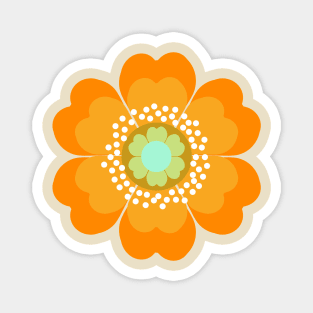 70s flower Magnet