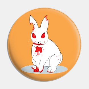 Killer Bunny on Orange Pin