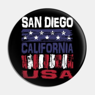 San Diego California USA T-Shirt Pin