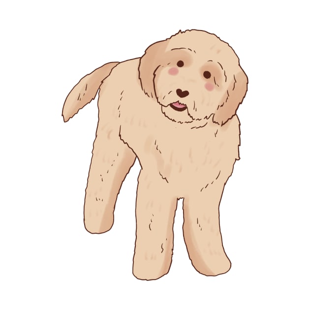 Cartoon Golden Doodle by Mayarart