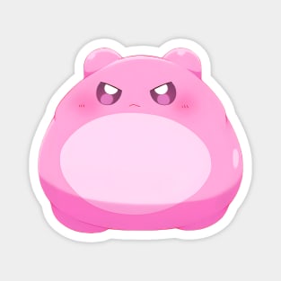 Chubby Pink Anime Frog In Kawaii Aesthetic Magnet