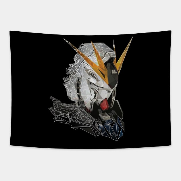 gundam rx-93 lowpoly Tapestry by Amartwork