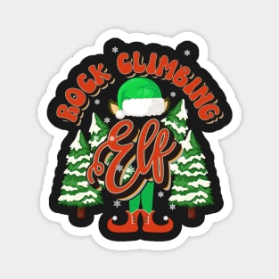 ROCK CLIMBING ELF CHRISTMAS Magnet