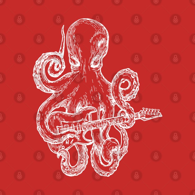 SEEMBO Octopus Playing Guitar Guitarist Music Musician Band by SEEMBO