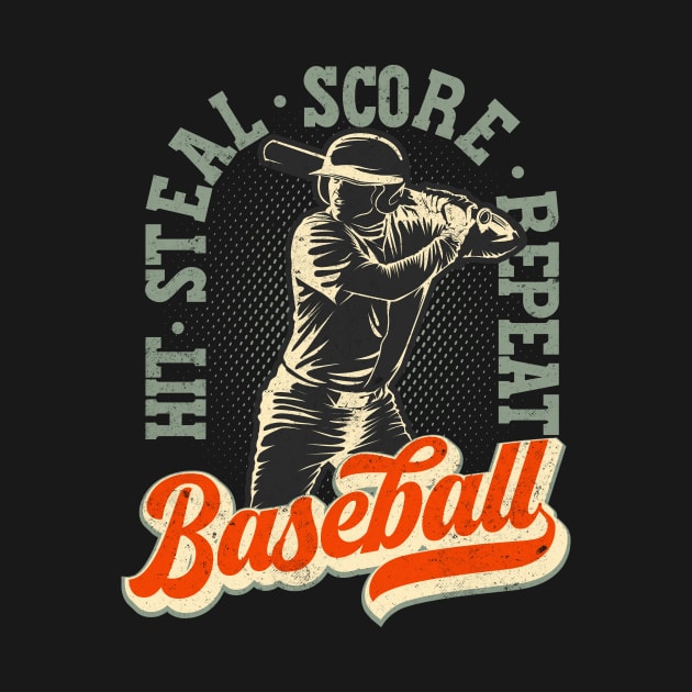 Baseball Lover Vintage Retro Gift by Foxxy Merch