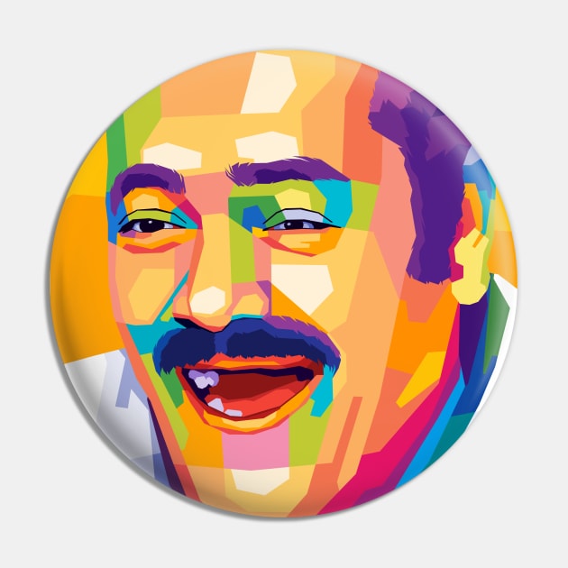 Spanish Laughing Guy meme Pop Art Pin by SiksisArt
