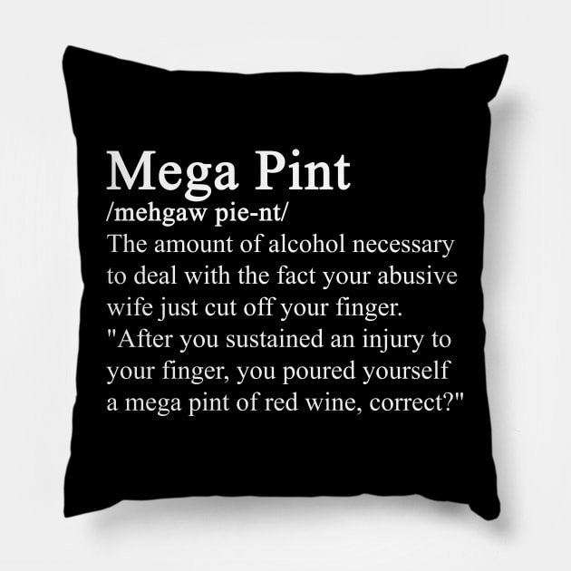 A Mega Pint definition Pillow by valentinahramov