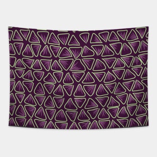 Aubergine Triangular Patterns Tapestry