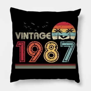 Vintage 1987 Limited Edition 34th Birthday Gift 34 Years Old Pillow