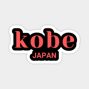 Kobe City Japan Simple Red Design Magnet