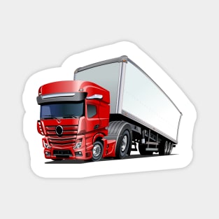 Cartoon semi truck Magnet