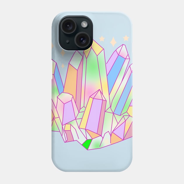 Pastel Goth Crystal Cluster Kawaii Witch Phone Case by LunaElizabeth