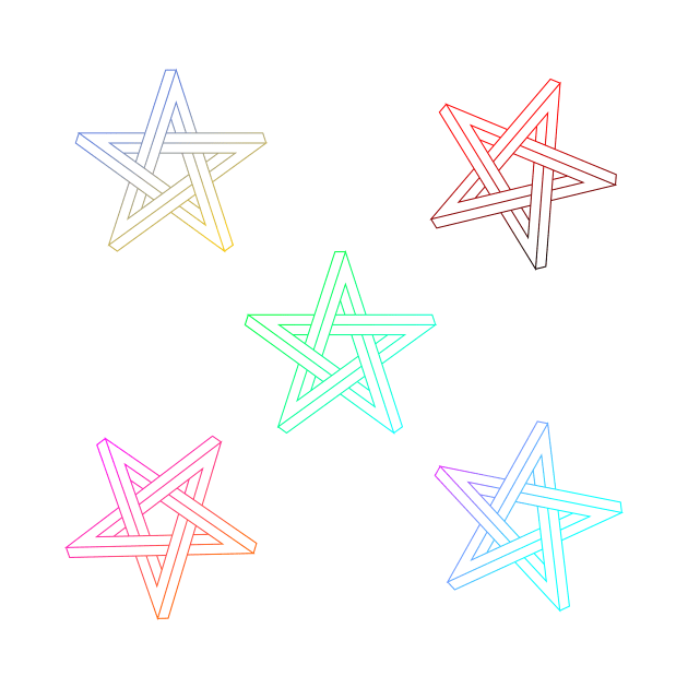 Imposible stars, colorful spectral radiant design by VISUALIZED INSPIRATION