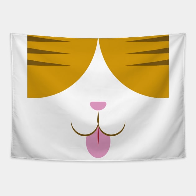 Cat Mouth Tongue Tapestry by Pink Grape Arts