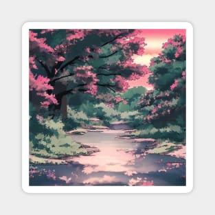 Anime Style Landscape Magnet