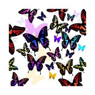 Assorted Colours Of Butterflies T-Shirt