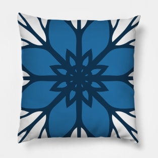 Flower Roots Wreath (Blue) Pillow