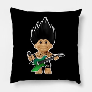 Troll musician with guitar and microphone Pillow