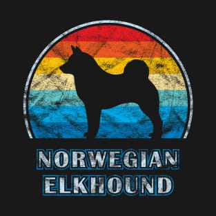 Norwegian Elkhound Vintage Design Dog T-Shirt