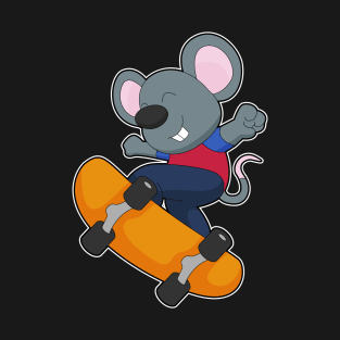 Mouse Skater Skateboard Sports T-Shirt