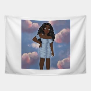 portrait cancer girl clouds anime Tapestry