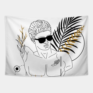 Funny Hipster Greek God Hermes Roman God Mercury Tapestry