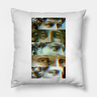 ancient roman statues green aesthetic sticker phone case Pillow