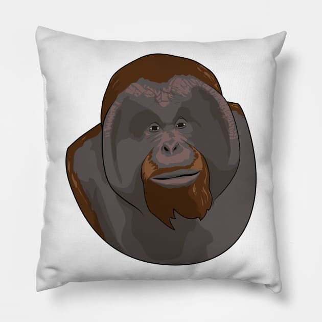 Orangutan Pillow by Sticker Steve