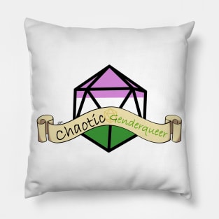 Dnd Chaotic Genderqueer Dice Pillow