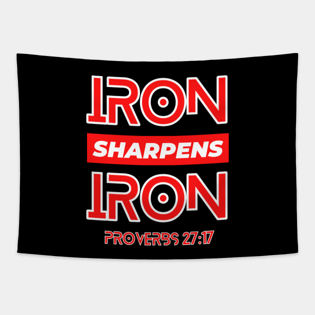 Iron Sharpens Iron | Christian Typography Tapestry by All Things Gospel