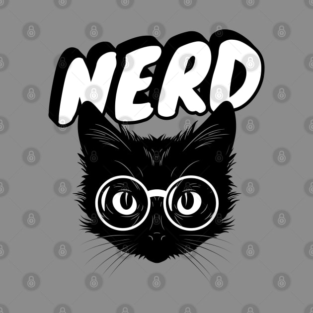 Nerdy Cat by Indieteesandmerch