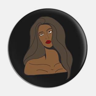 Woman sticker Pin