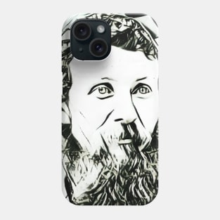 John Muir Black and White Portrait | John Muir Artwork 4 Phone Case