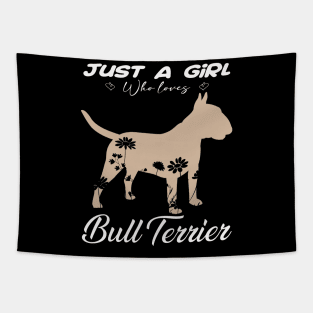 Spunky Bull Chic Bull Terrier Tee for Dog Lovers Everywhere Tapestry