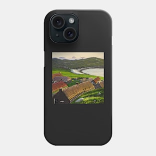 Garenin blackhouses at sunset Phone Case