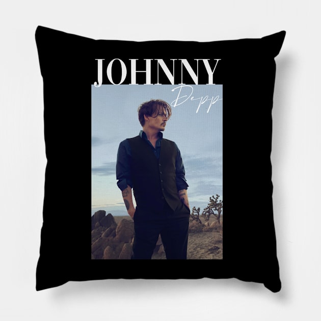 Johnny Depp Pillow by Words of Ivy