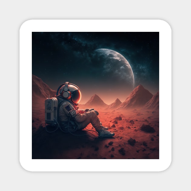 Last man on mars Magnet by TheMadSwede