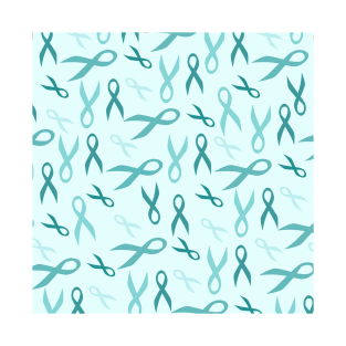 Teal Ribbon PTSD Awareness OCD Ovarian Cancer Tourette's Awareness T-Shirt
