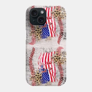Baseball leopard America love Phone Case