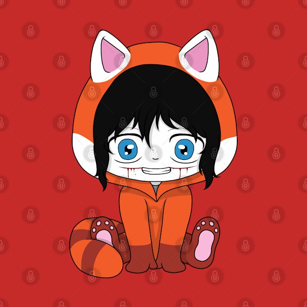 creepypasta red panda (jeff the killer) by LillyTheChibi