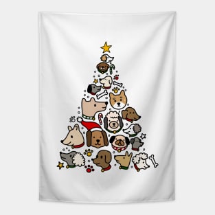 Christmas Cute Dog Loving Holidays Tapestry